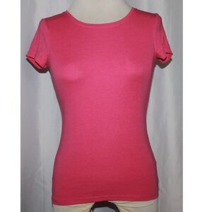 Madison Petite Fuschia Pink Short Sleeve Tee Size PP (0P-2P)